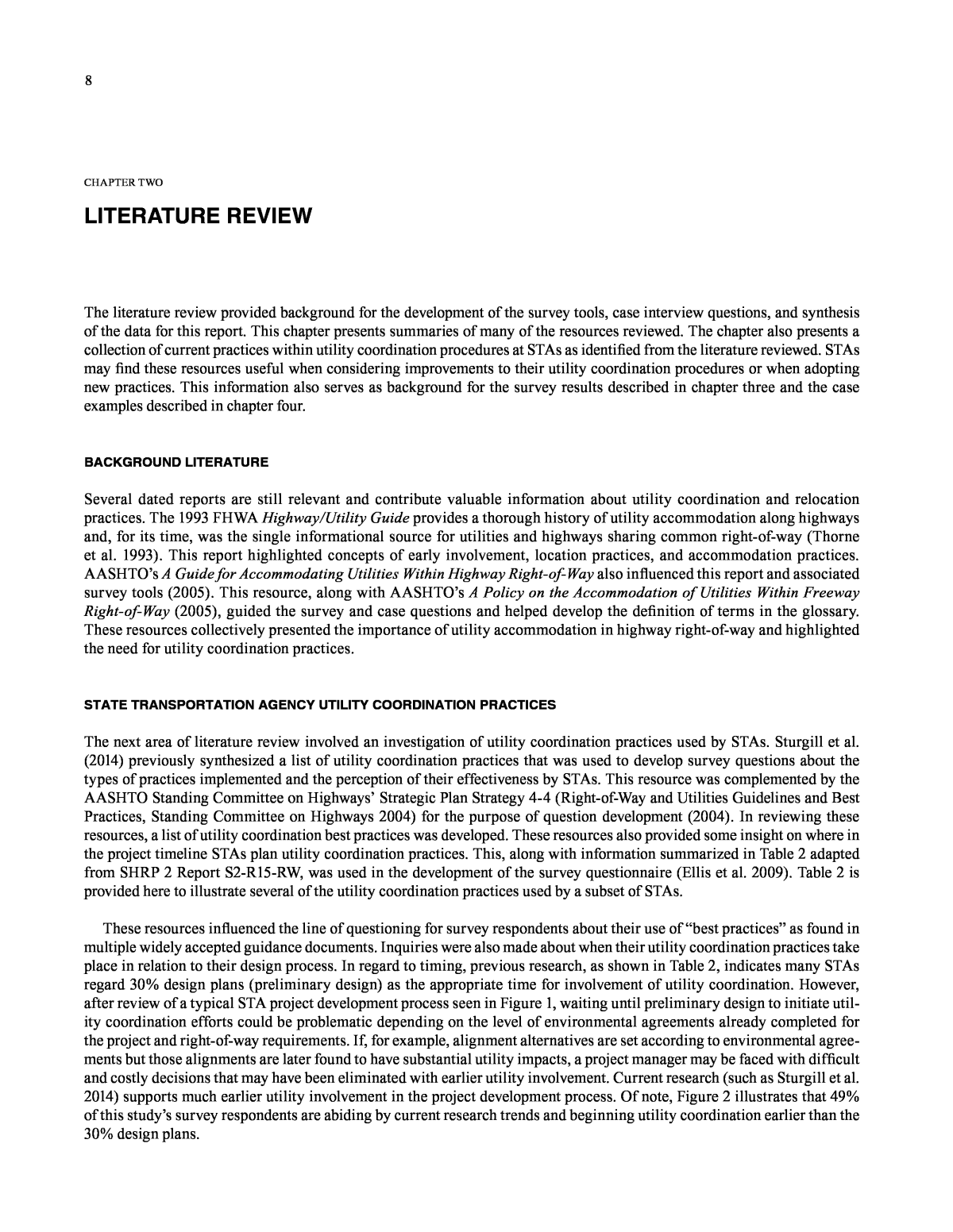 example of literature review for project report